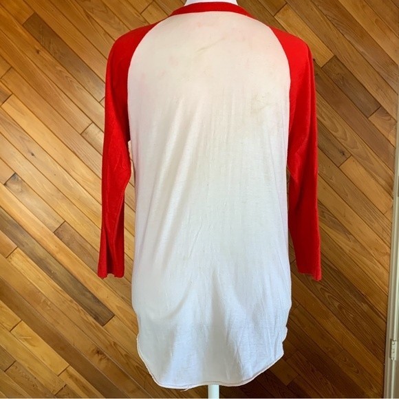 Vintage 80s John Lennon Memorial Raglan T-Shirt - Picture 4 of 9